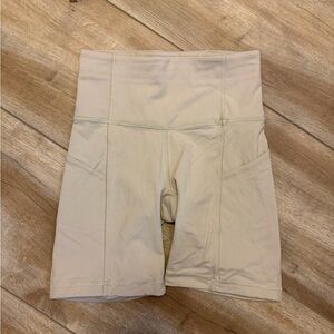 TNA Women's Beige Bike Shorts